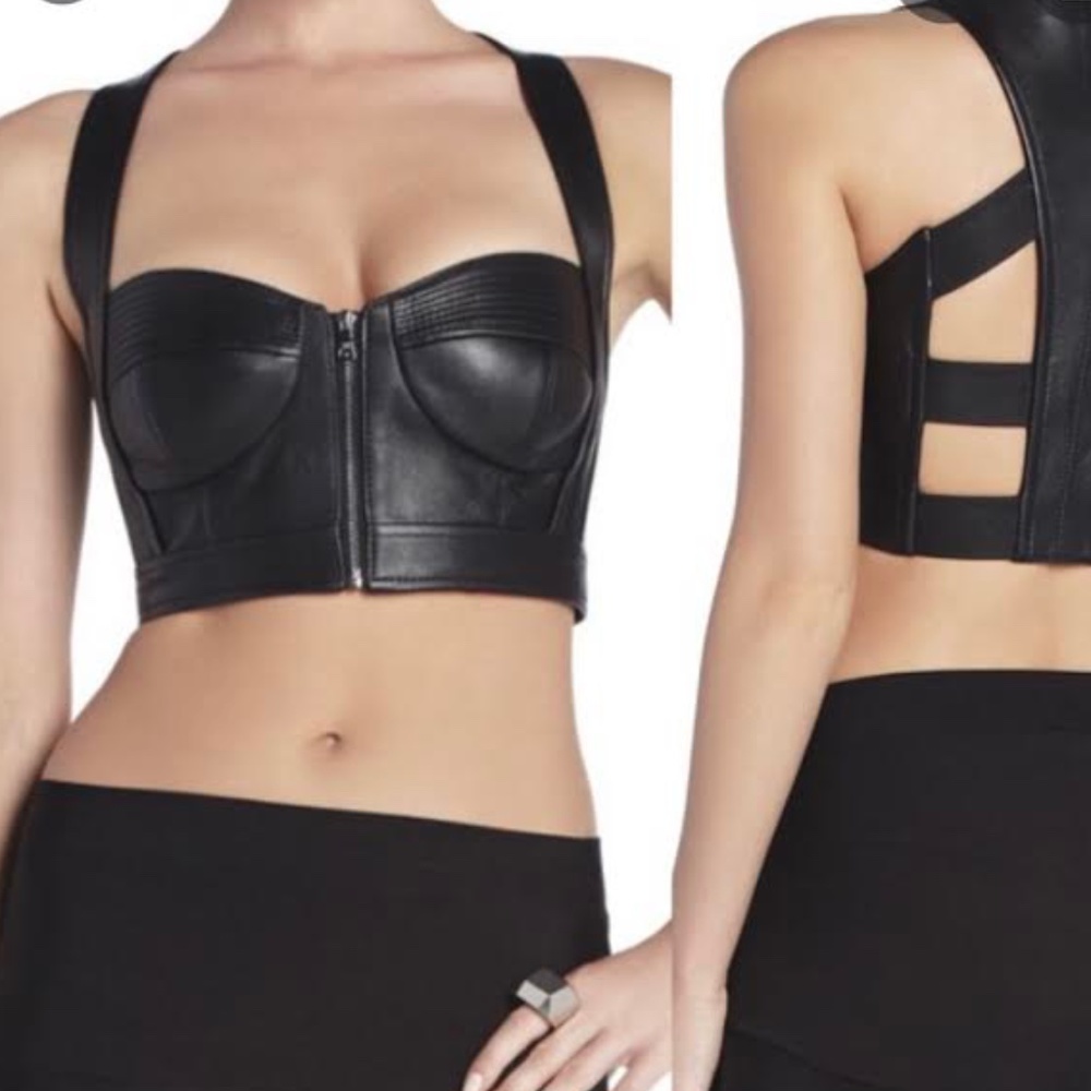 Mante Leather Bustier - BCBGMaxazria- NWT